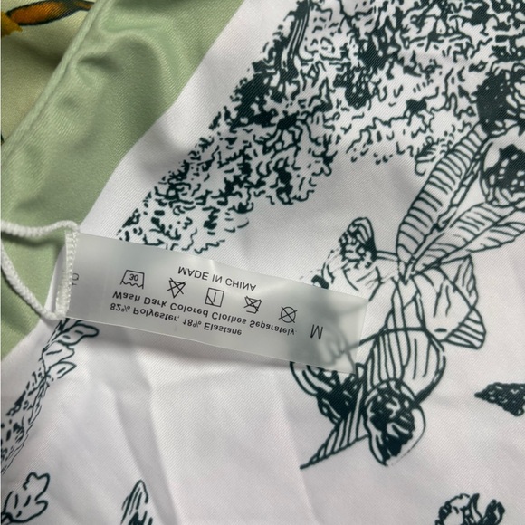 SKAYS REVERSIBLE Chic Green and White Floral One Piece - Picture 2 of 10